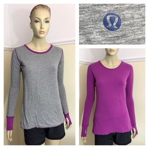 LULULEMON purple gray reversible top